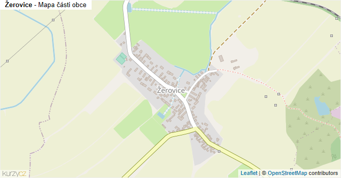 Žerovice - mapa části obce