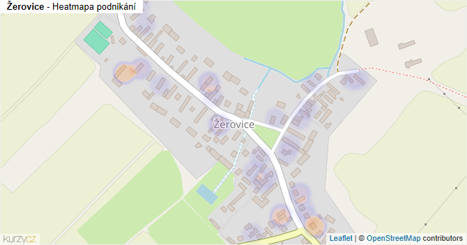 Žerovice - mapa podnikání