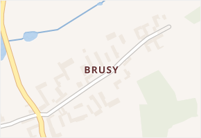 Brusy v obci Přešťovice - mapa části obce
