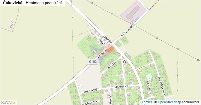 Čakovická - mapa podnikání