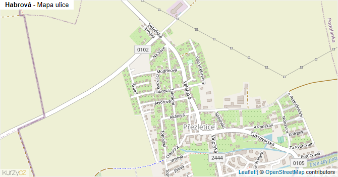 Habrová - mapa ulice