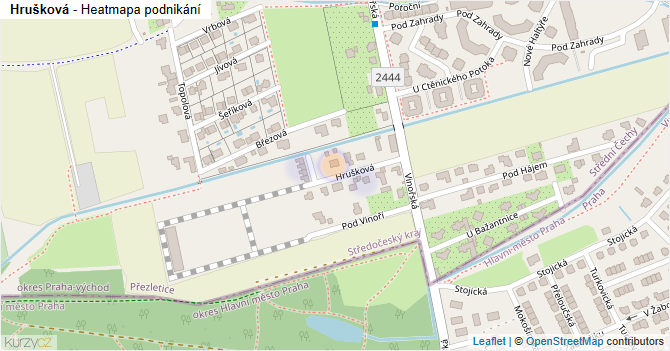 Hrušková - mapa podnikání
