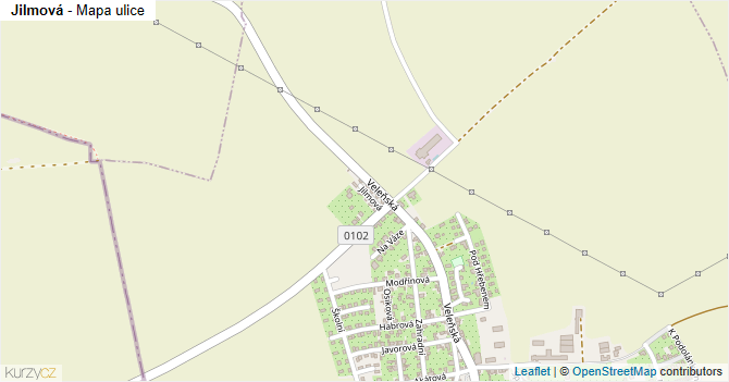 Jilmová - mapa ulice