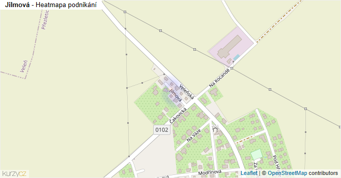 Jilmová - mapa podnikání