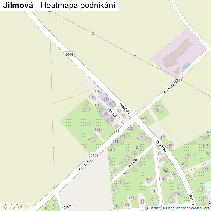 Mapa Jilmová - Firmy v ulici.
