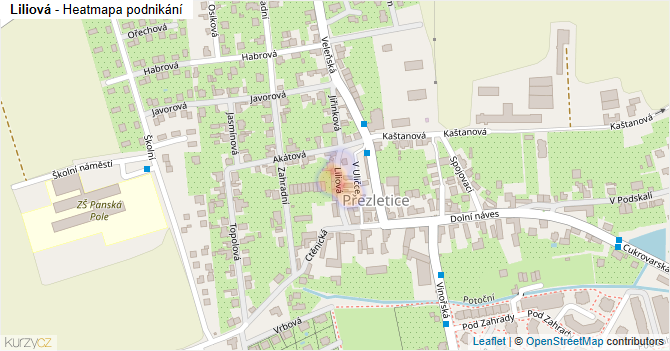 Liliová - mapa podnikání