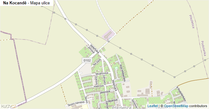 Na Kocandě - mapa ulice