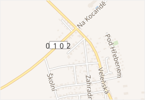 Na Váze v obci Přezletice - mapa ulice