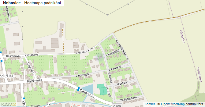 Nohavice - mapa podnikání