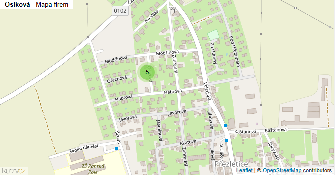 Osiková - mapa firem
