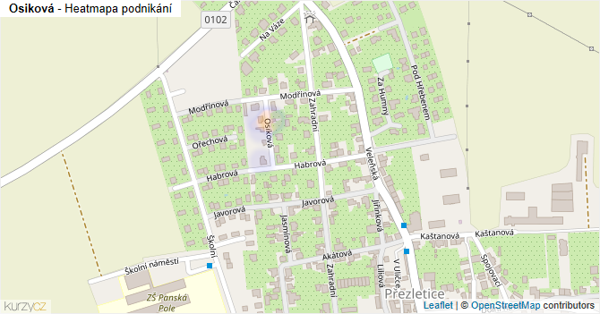 Osiková - mapa podnikání