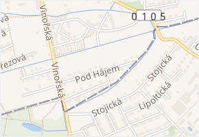 Pod Hájem v obci Přezletice - mapa ulice