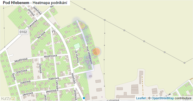 Pod Hřebenem - mapa podnikání