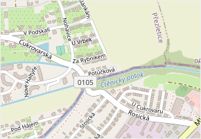 Potůčková v obci Přezletice - mapa ulice