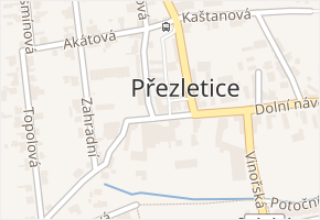 Přezletice v obci Přezletice - mapa části obce
