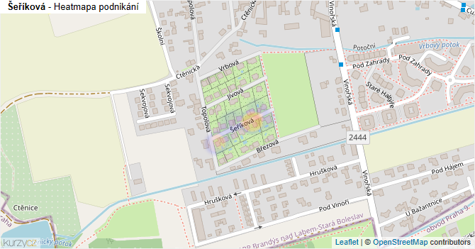 Šeříková - mapa podnikání