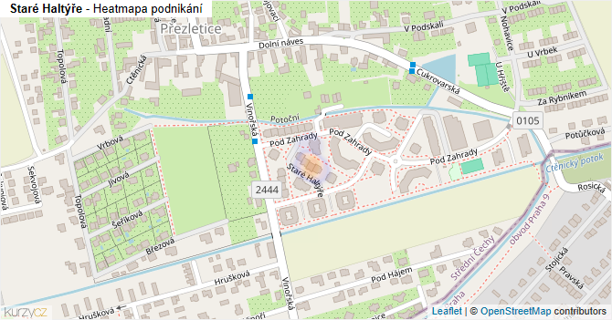 Staré Haltýře - mapa podnikání