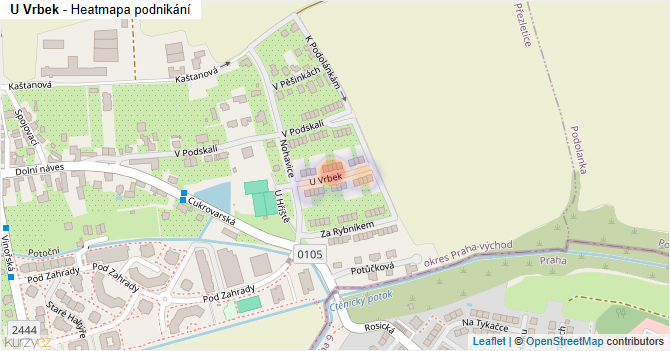 U Vrbek - mapa podnikání