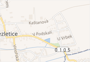 V Podskalí v obci Přezletice - mapa ulice