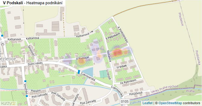 V Podskalí - mapa podnikání