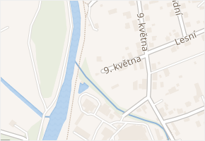 9. května v obci Příbor - mapa ulice