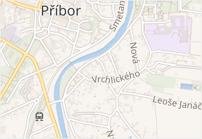 Alšova v obci Příbor - mapa ulice