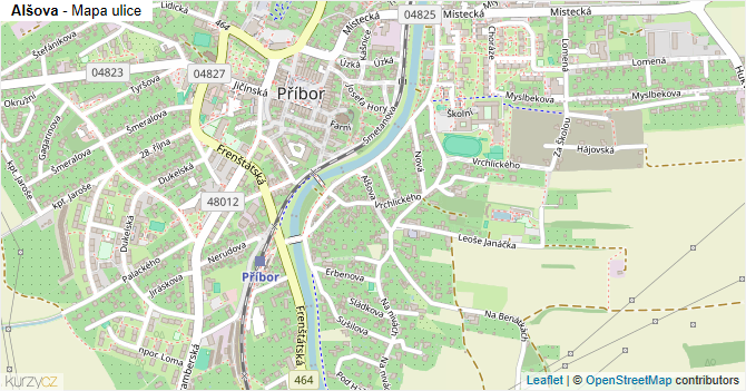 Alšova - mapa ulice