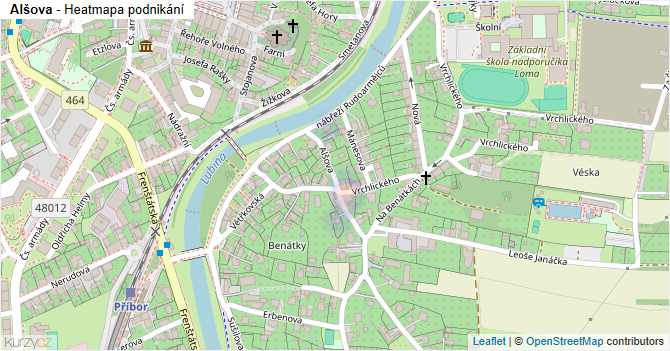Alšova - mapa podnikání