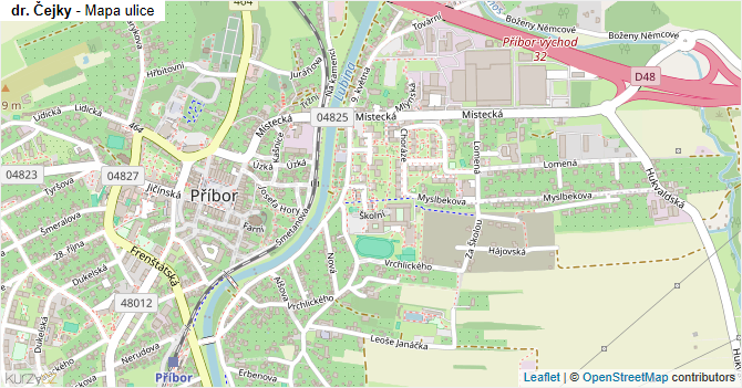 dr. Čejky - mapa ulice