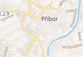 Freudova v obci Příbor - mapa ulice