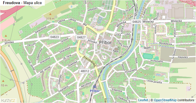Freudova - mapa ulice