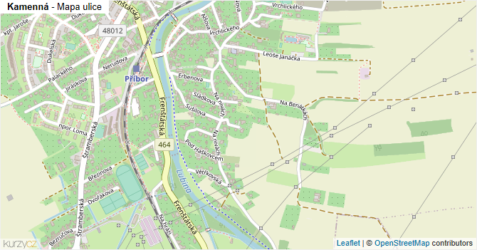 Kamenná - mapa ulice