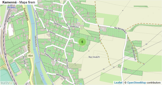 Kamenná - mapa firem