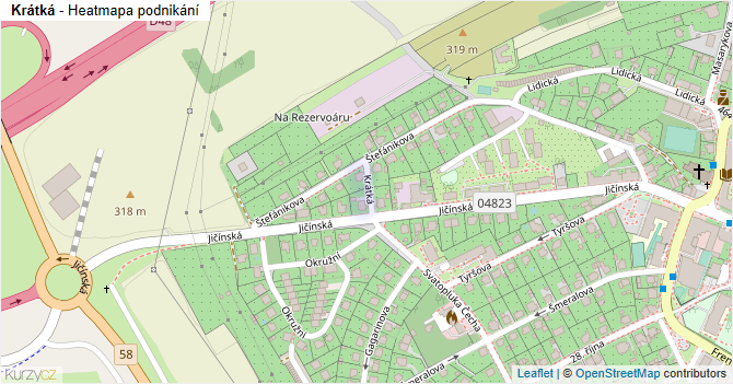 Krátká - mapa podnikání