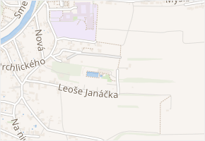 Leoše Janáčka v obci Příbor - mapa ulice