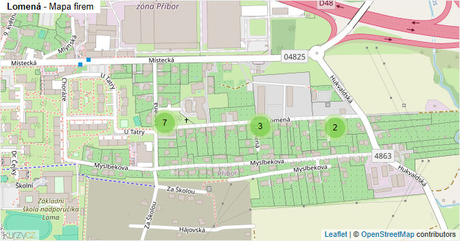 Lomená - mapa firem