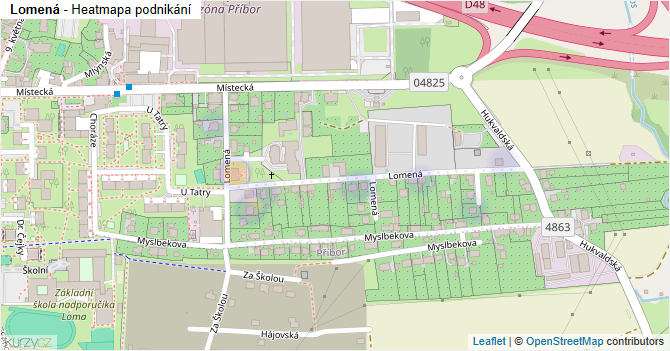 Lomená - mapa podnikání