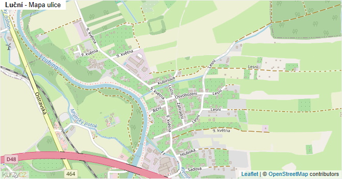 Luční - mapa ulice