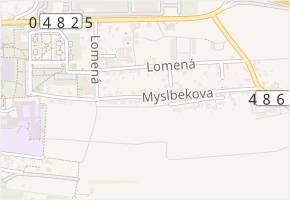 Myslbekova v obci Příbor - mapa ulice
