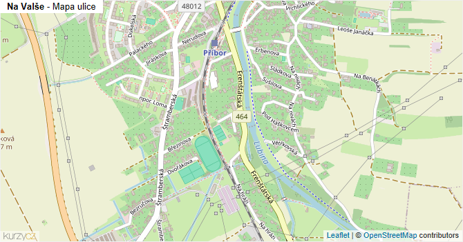 Na Valše - mapa ulice