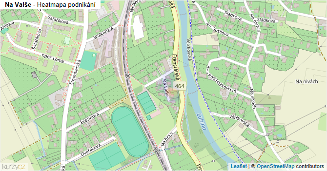 Na Valše - mapa podnikání