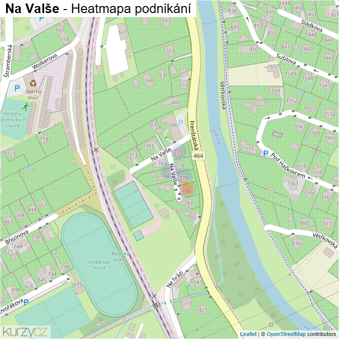 Mapa Na Valše - Firmy v ulici.