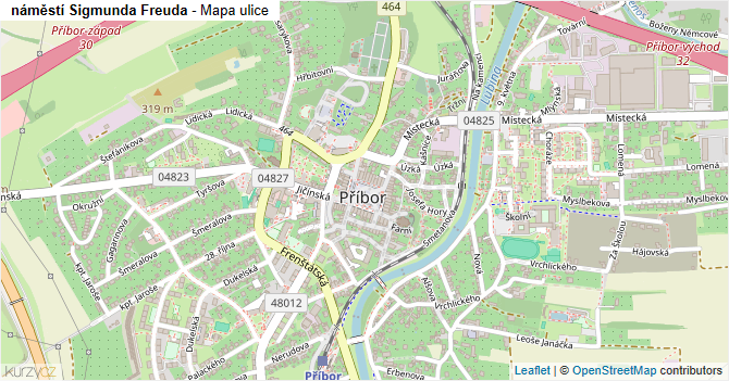 náměstí Sigmunda Freuda - mapa ulice