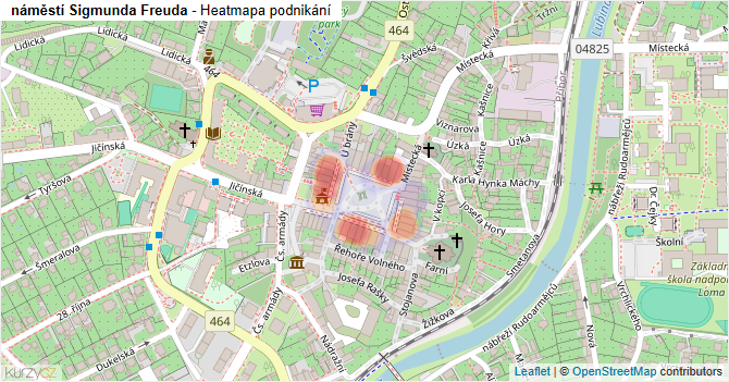 náměstí Sigmunda Freuda - mapa podnikání