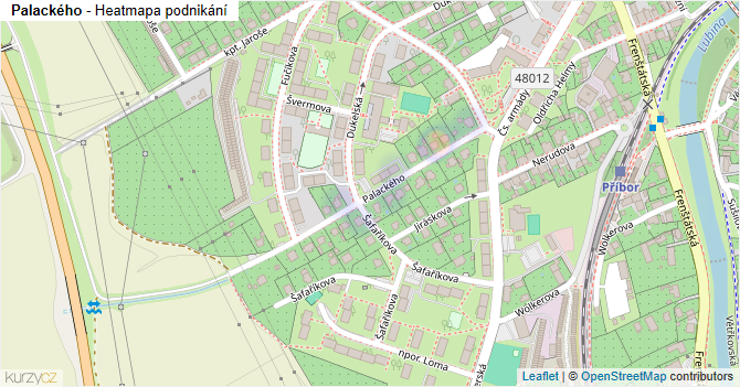 Palackého - mapa podnikání