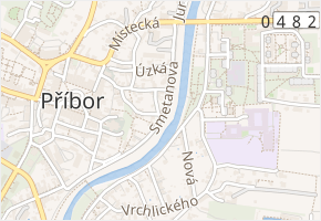 Smetanova v obci Příbor - mapa ulice