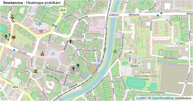 Smetanova - mapa podnikání