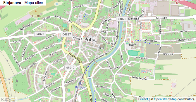 Stojanova - mapa ulice