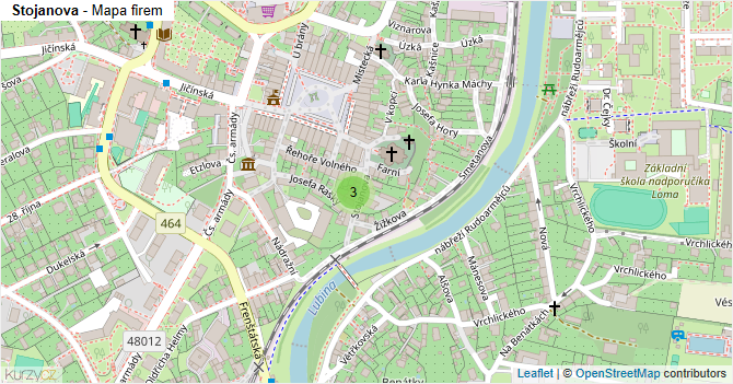 Stojanova - mapa firem