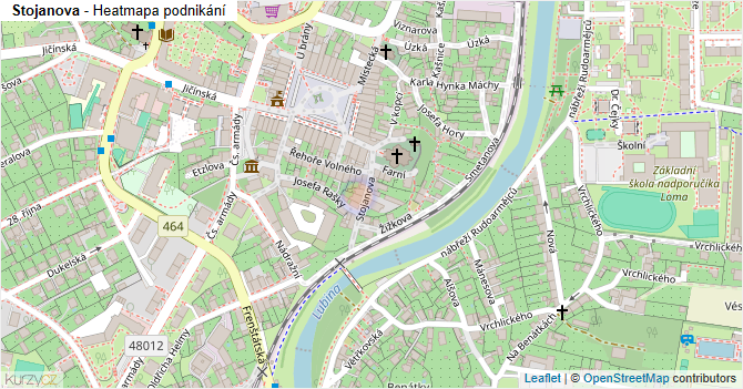 Stojanova - mapa podnikání